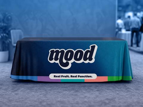 Trade Show Tablecloth for Functional Beverage Brand