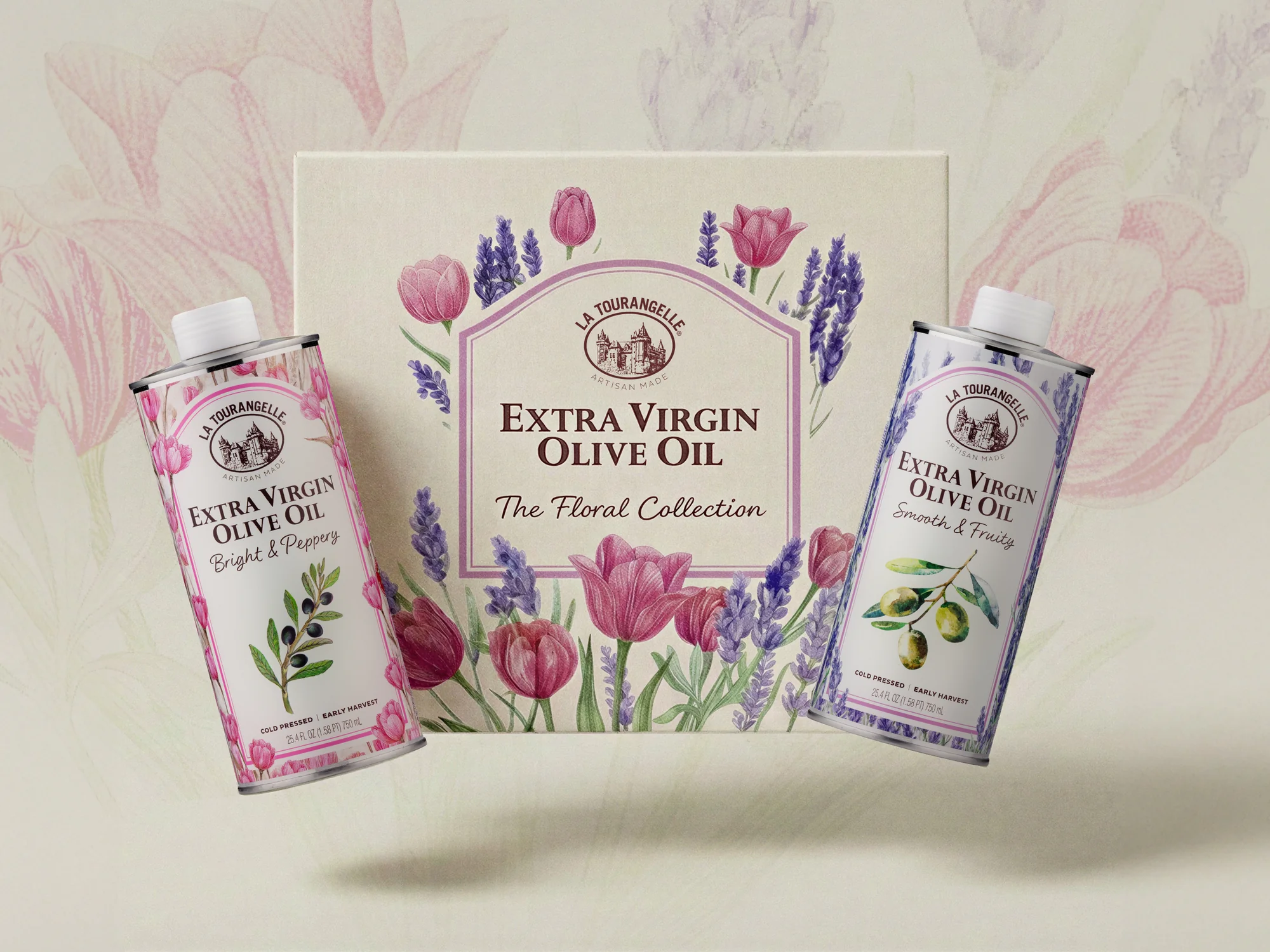 Floral Collection Gift Set for Artisan Olive Oil Brand