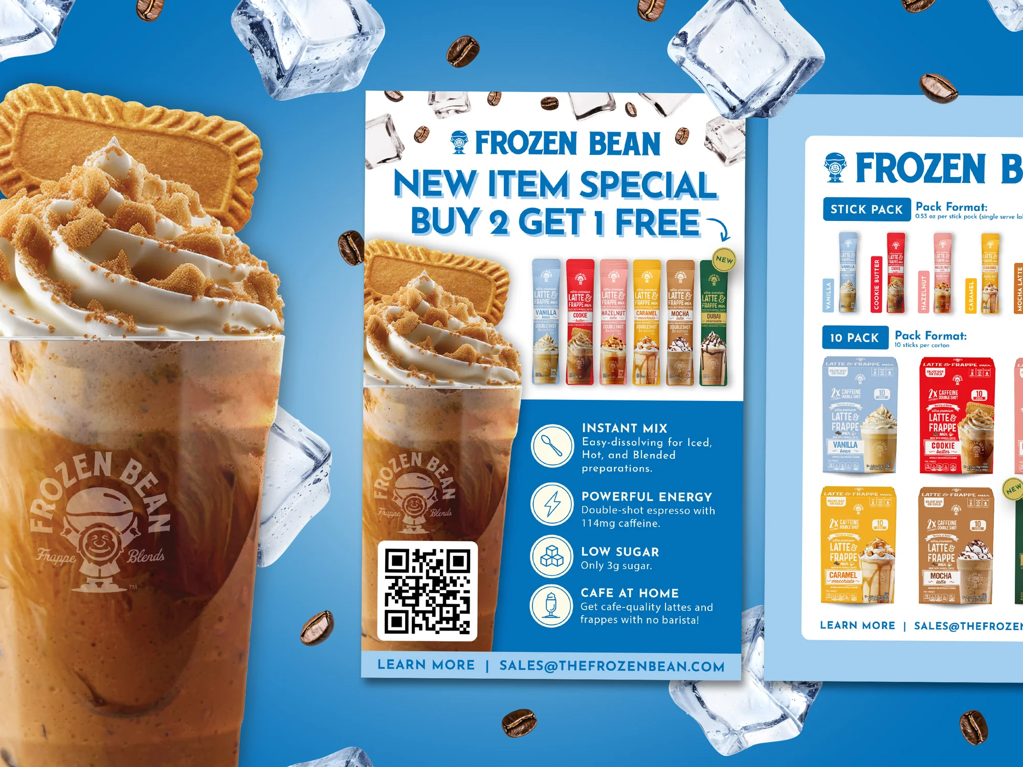 New Item Sell Sheet for Frozen Coffee Brand