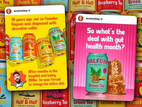 Brand Story Social Cards for Prebiotic Iced Tea Brand