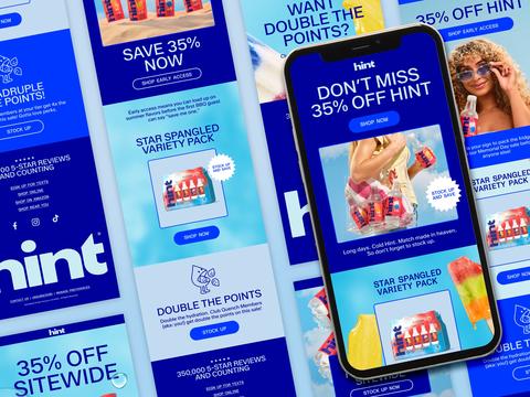 Memorial Day Email Campaign for Flavored Water Brand