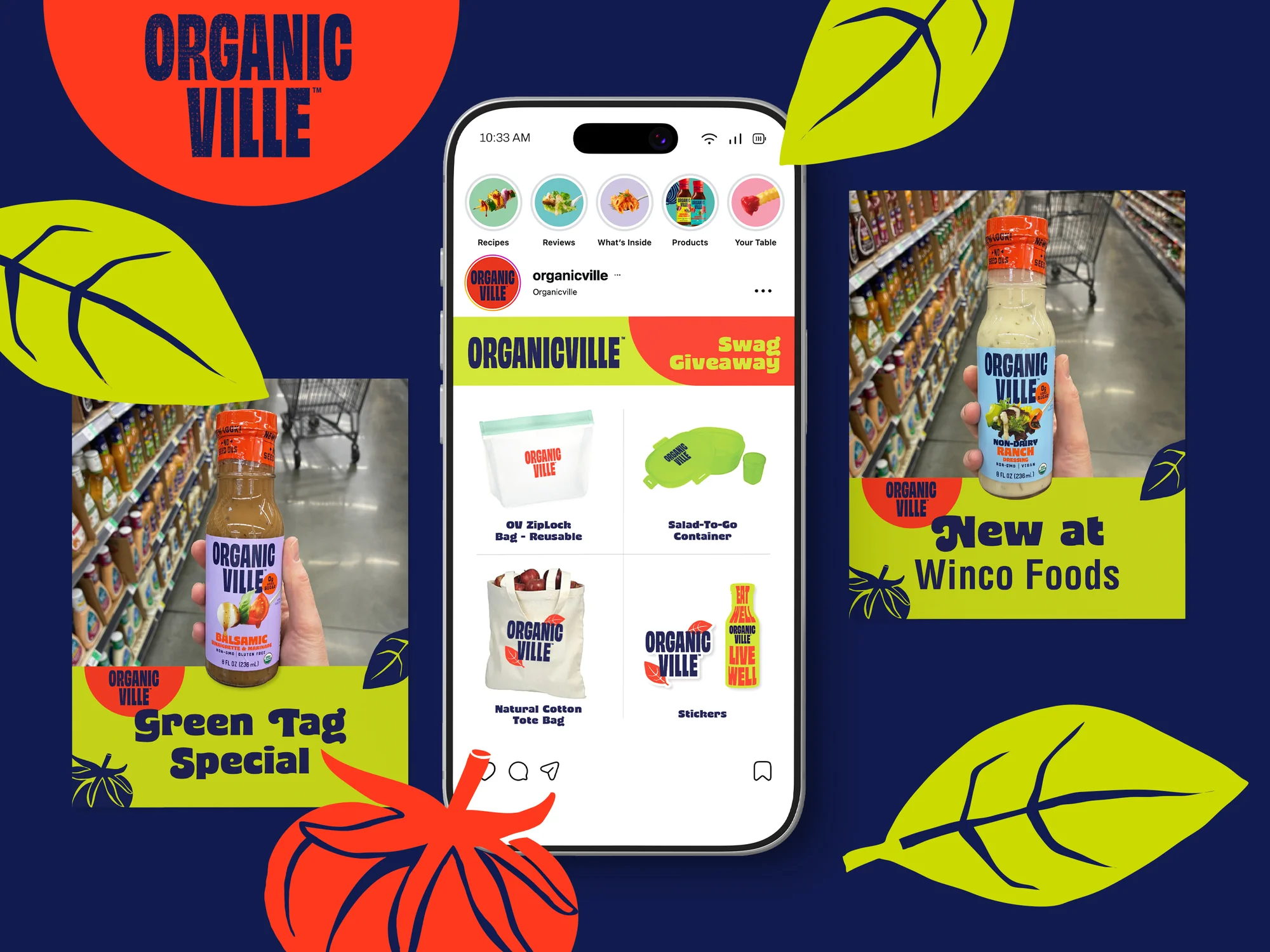 Retail Social Content Suite for Organic Salad Dressing Brand