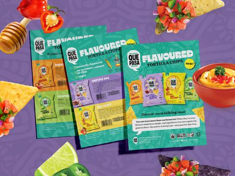 New Flavor Sell Sheet for Organic Tortilla Chip Brand