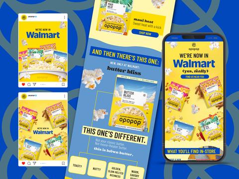 Walmart Launch Campaign Suite for Gourmet Popcorn Brand