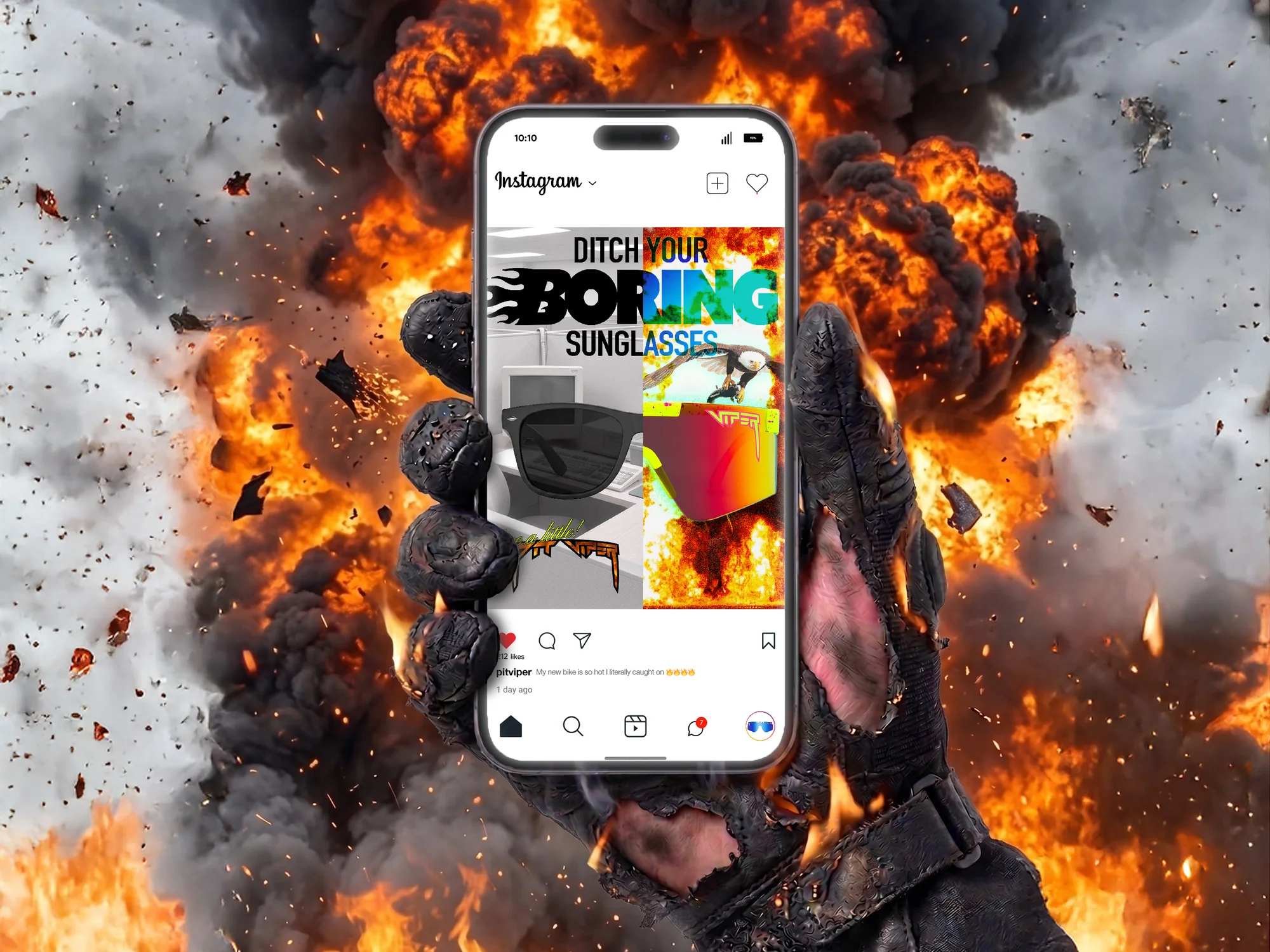 Boring vs Bold Sunglasses Comparison Ad for Extreme Sunglasses Brand