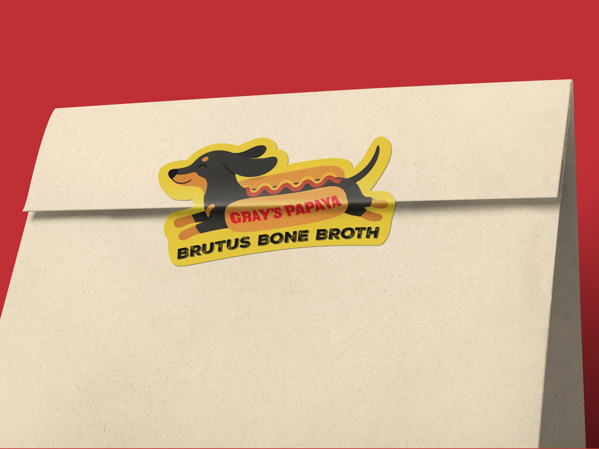Gray Papaya Collab Sticker for Pet Bone Broth Brand