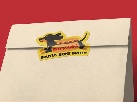 Gray Papaya Collab Sticker for Pet Bone Broth Brand
