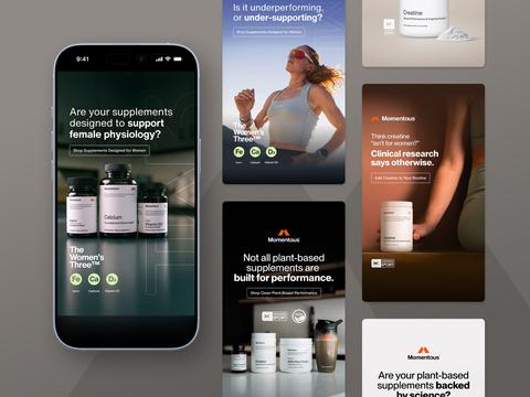 Womens Supplement Ad Suite for Performance Supplement Brand