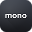 Monobank logo with white lowercase text on a black background.