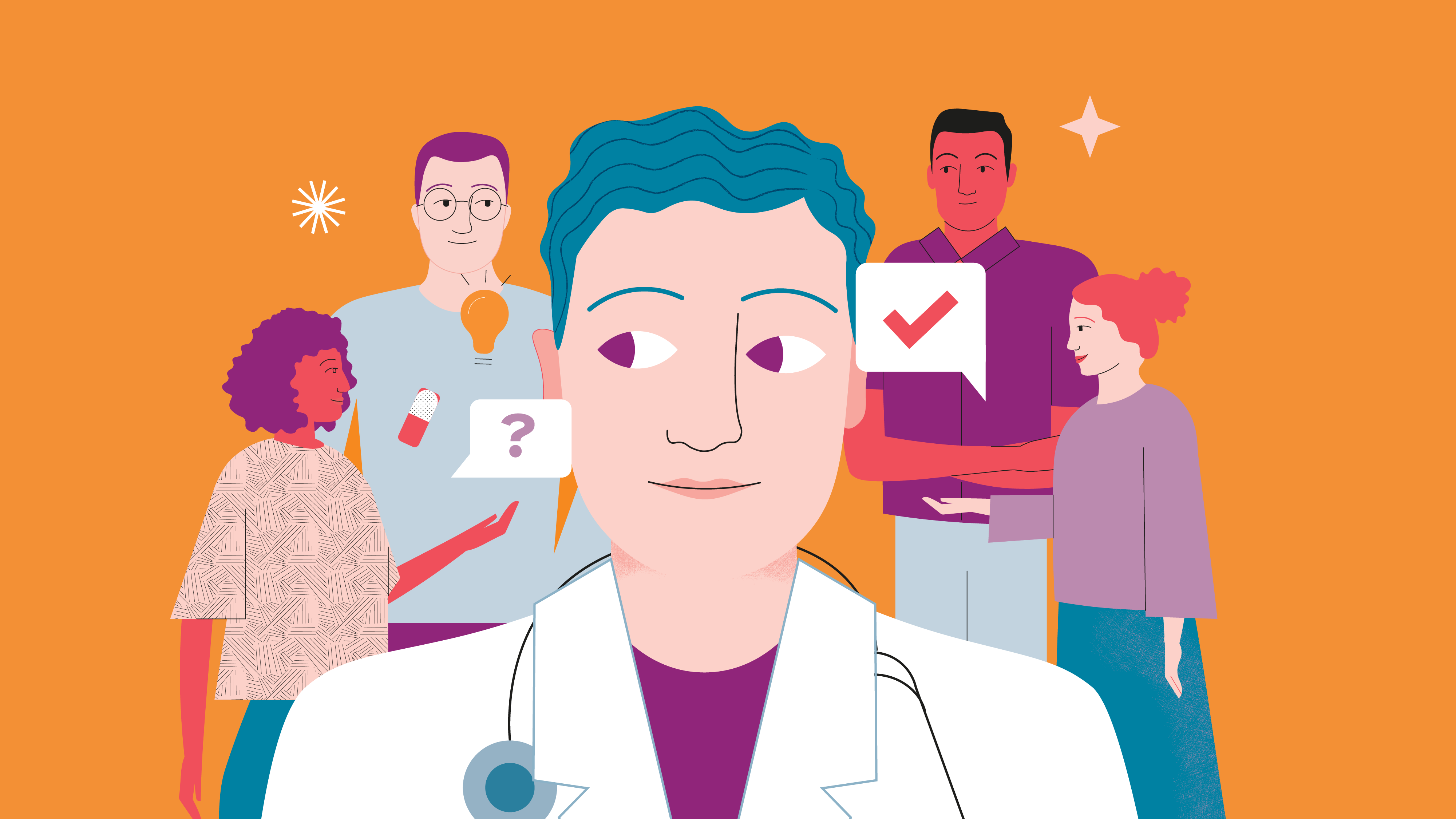 Illustration of HCP and patients