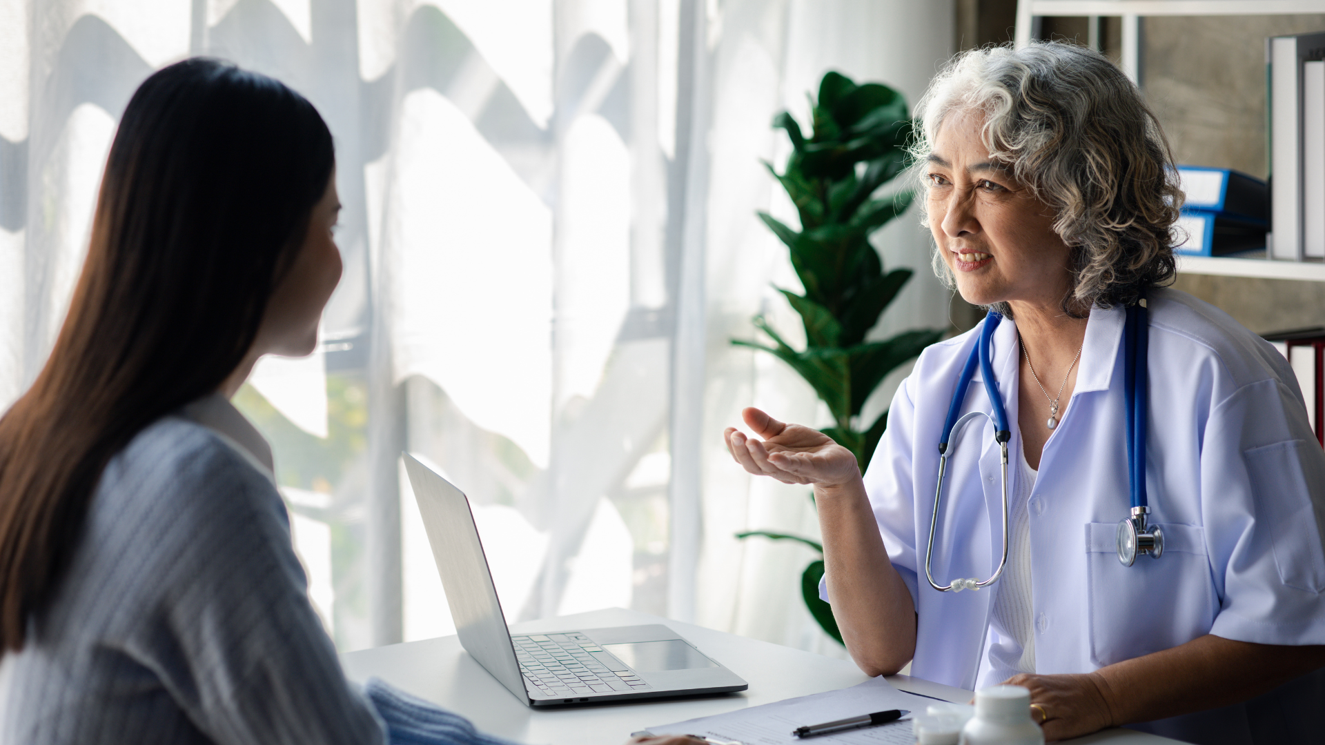Doctor discussing options with patient