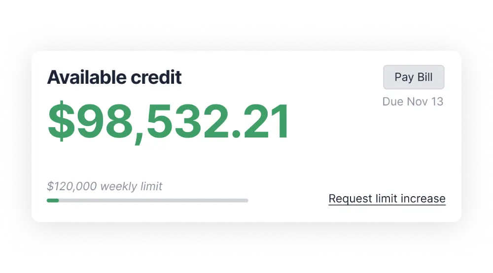 Generous credit