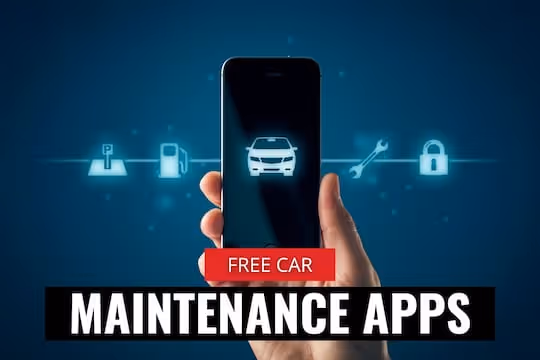 Free Car Maintenance Apps - Mobile phone with a car icon