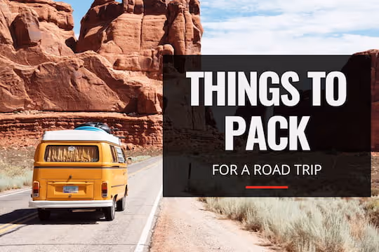 Things to Pack for a Road Trip - Car in a roadtrip