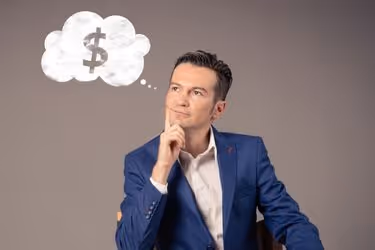 Man thinking about money