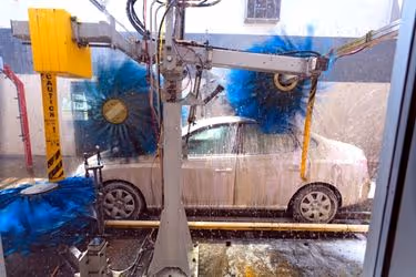 Car going through a car wash