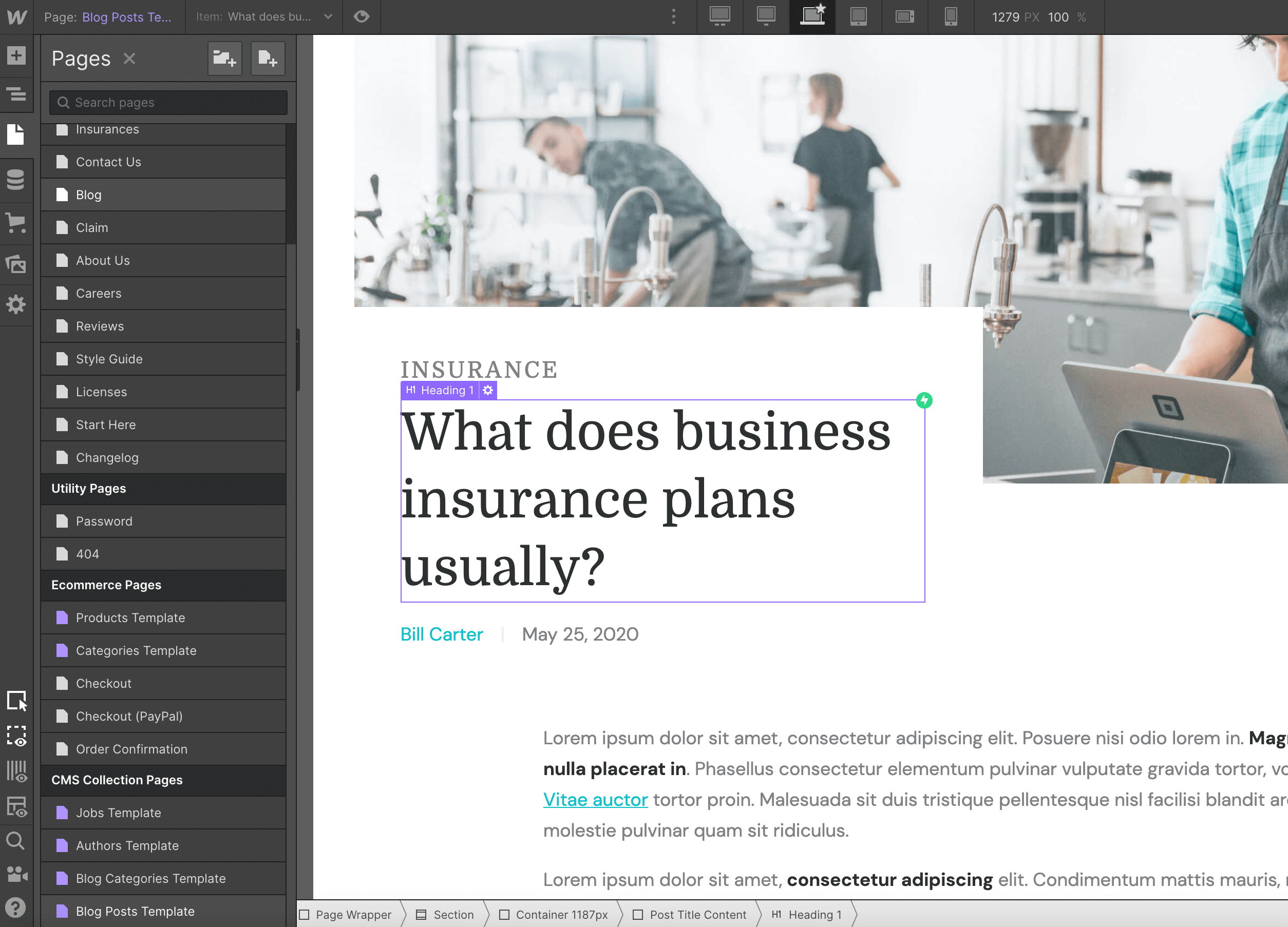 CMS Page - Care Webflow Template