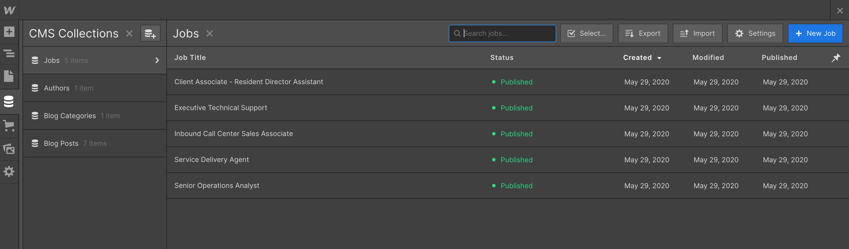 CMS Collection - Care Webflow Template