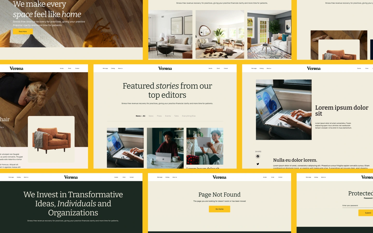 Verolio - Portfolio Website Template made in Webflow, crafted with love by www.wedoflow.com
