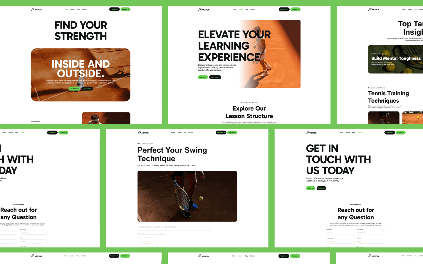 Menton - Coaching Website Template made in Webflow, crafted with love by www.wedoflow.com