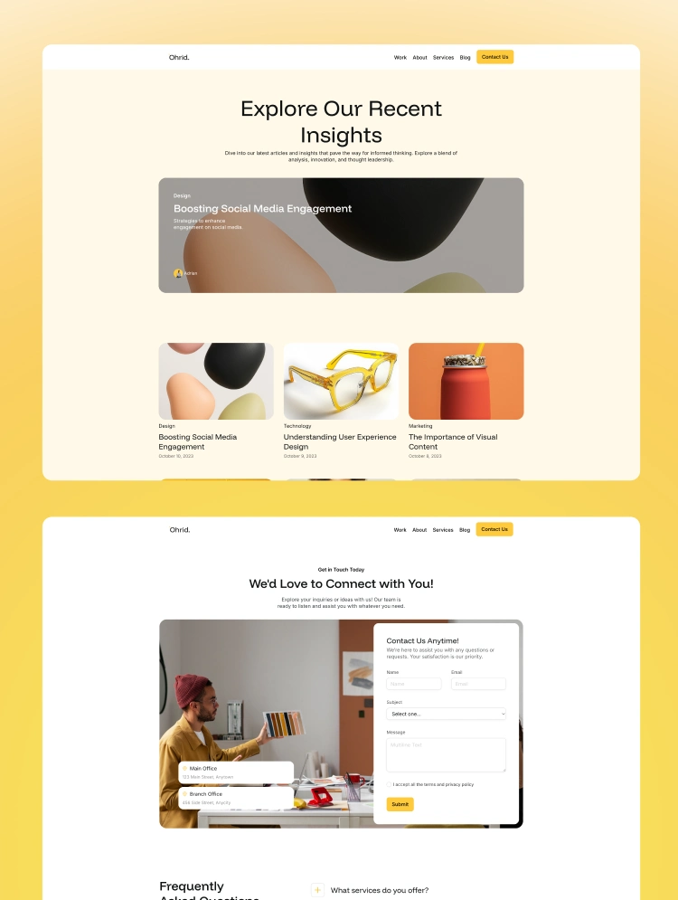 responsive Webflow template for agencies and startups