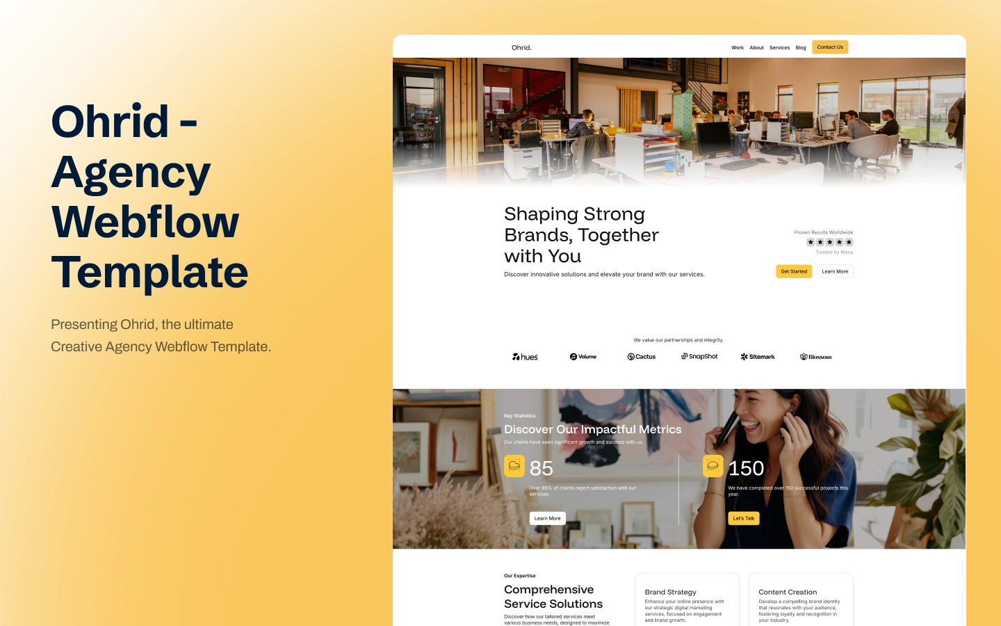Ohrid - Premium Webflow Template - Entwerfen Website Template