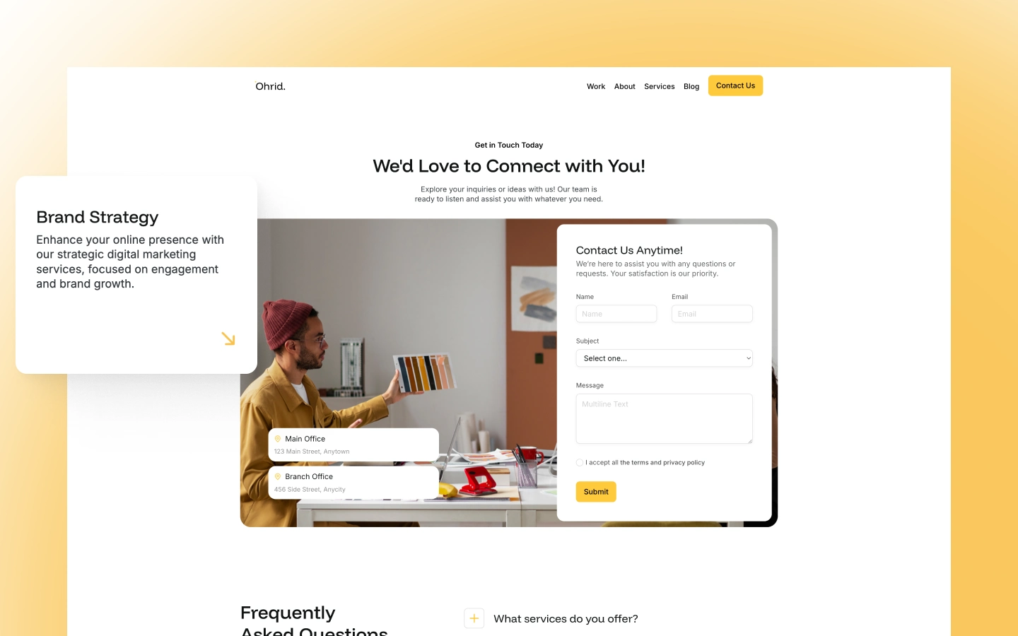 Ohrid - Agentur Webflow Template. Entwerfen Category.