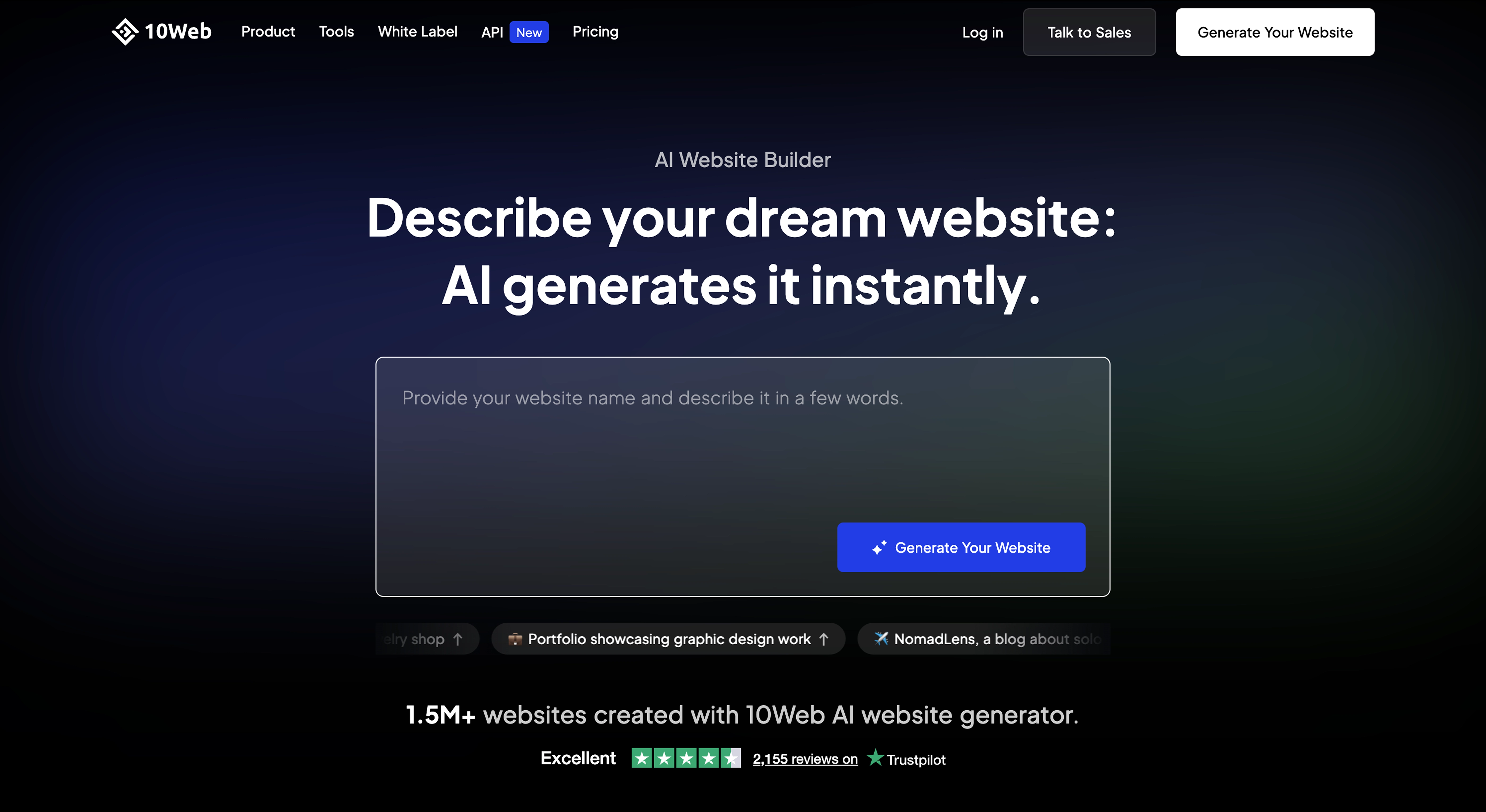 AI website builder 10Web vs Modulify