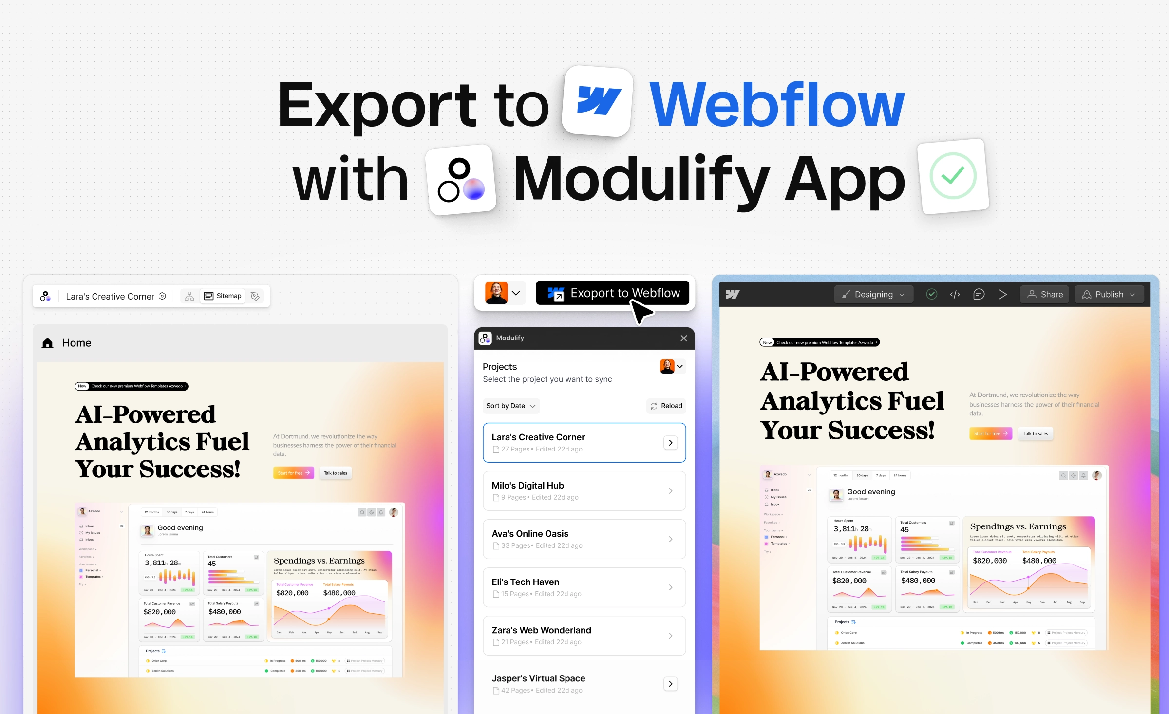 Modulify Webflow app