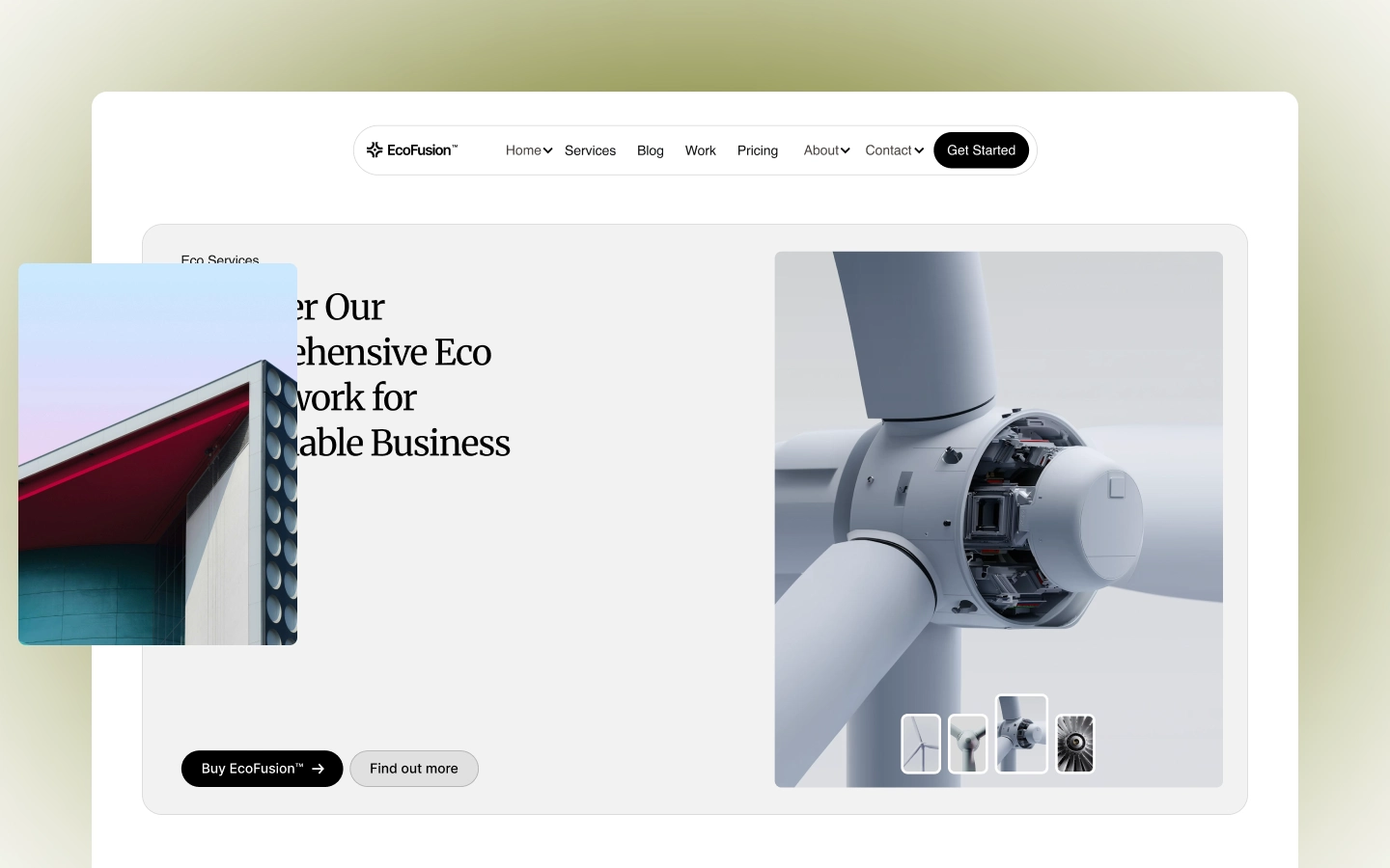 EcoFusion - Investissement Webflow Template. Affaires Category.