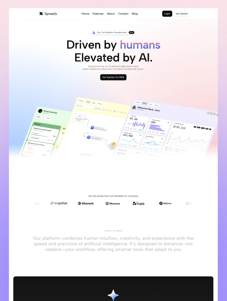 Webflow template designed for Tech companies, startups and more. Preview for free!