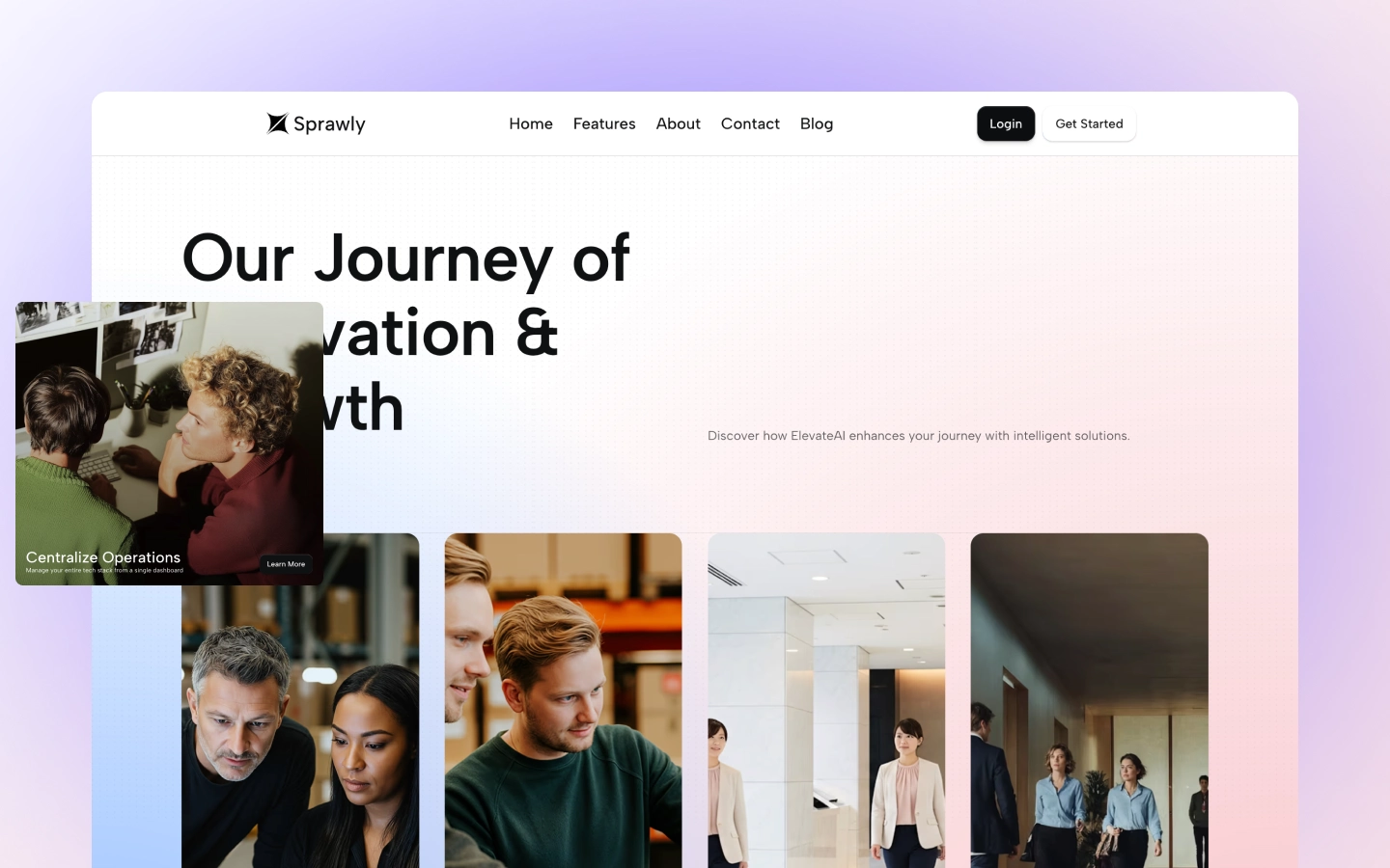 Sprawly - Technology Webflow Template. Technology / SaaS Category.