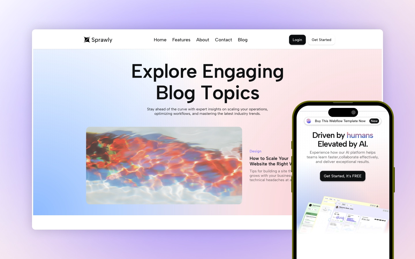 Sprawly - Creative Technology / SaaS Website Templates. Made by Wedoflow.com