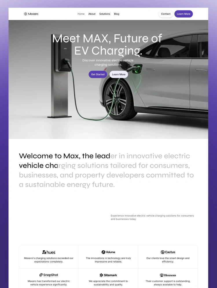 Maxero - Environment Website Template designed with Modulify