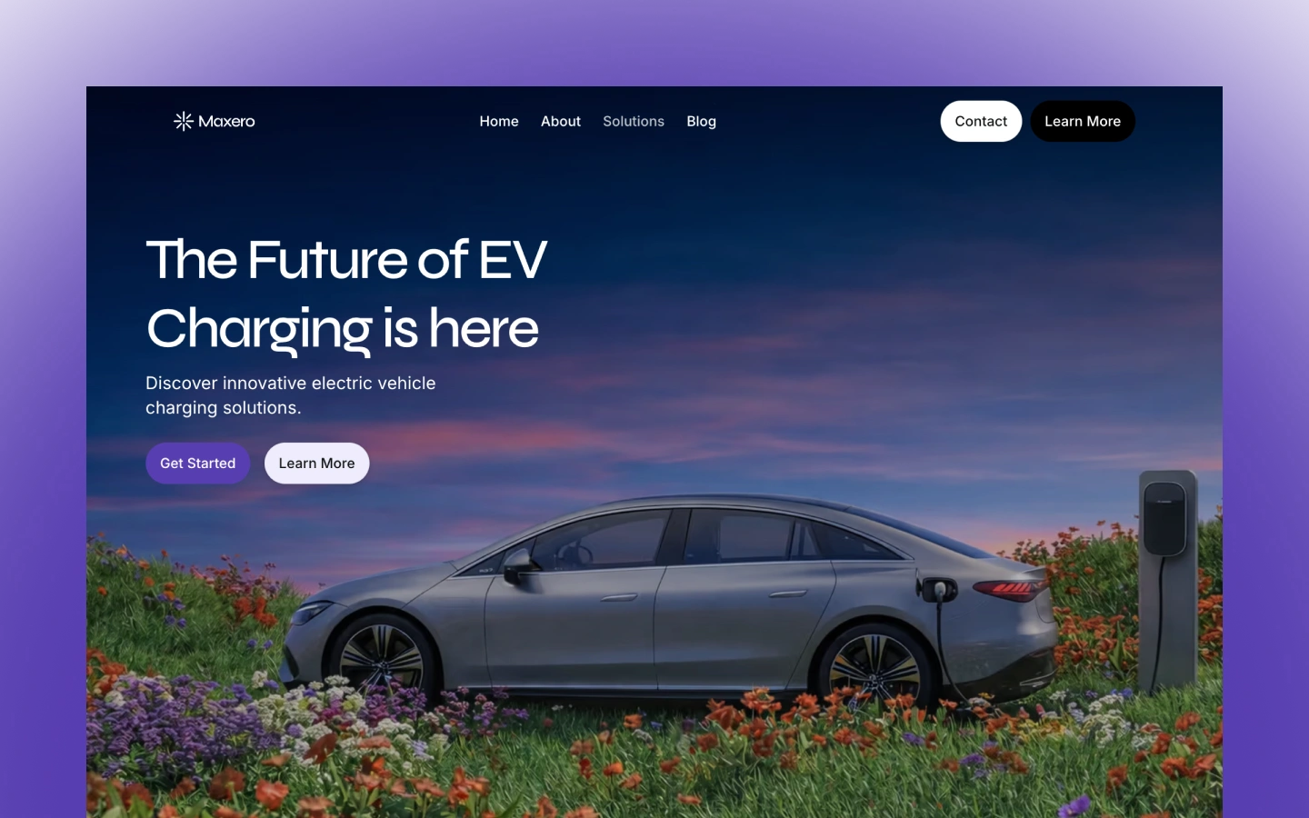 Maxero - Startup Webflow Template. Design Category.