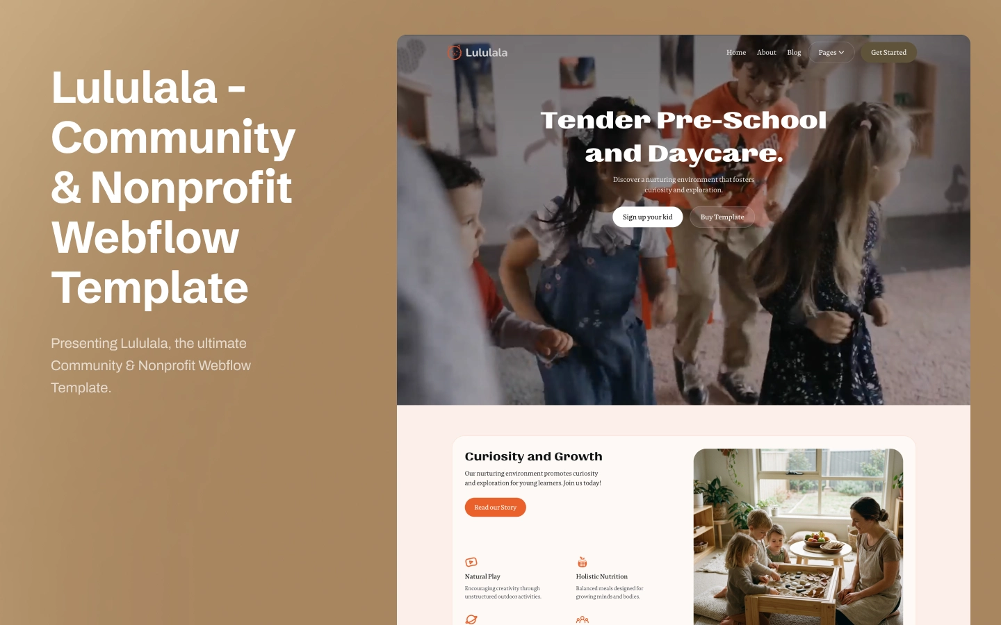Lululala - Premium Webflow Template - Education Website Template