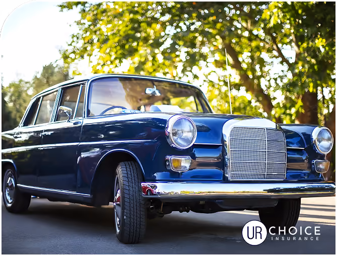 Vehicle with specialized antique car insurance 