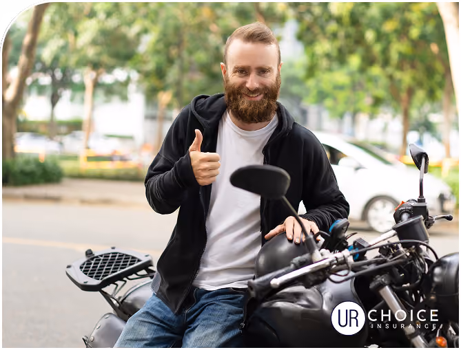 Vehicle with specialized motorcycle insurance