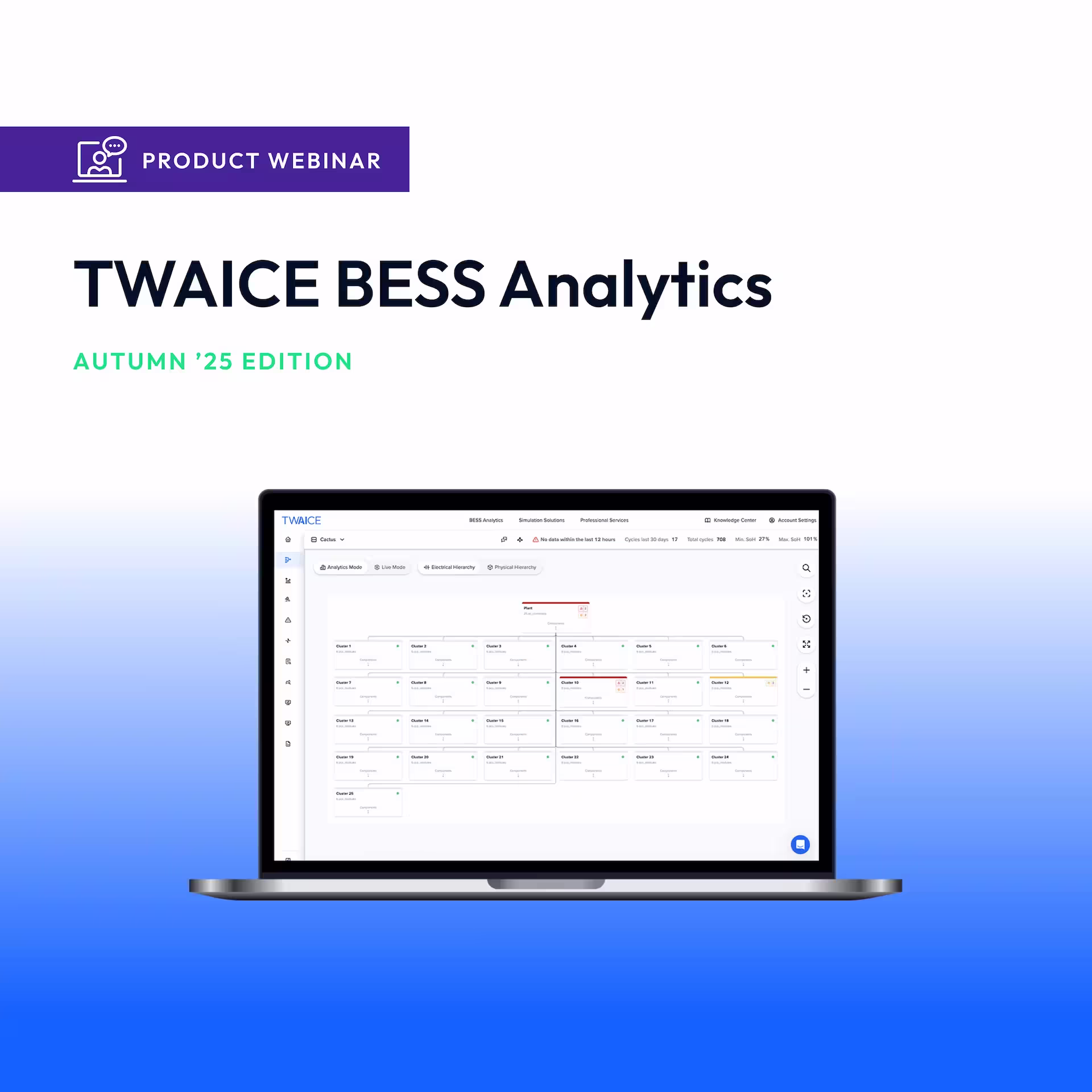 Product Webinar: What’s New with TWAICE BESS Analytics (Autumn ’25 Edition)
