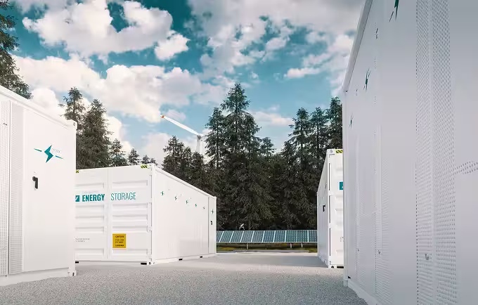 BESS in front of solar site