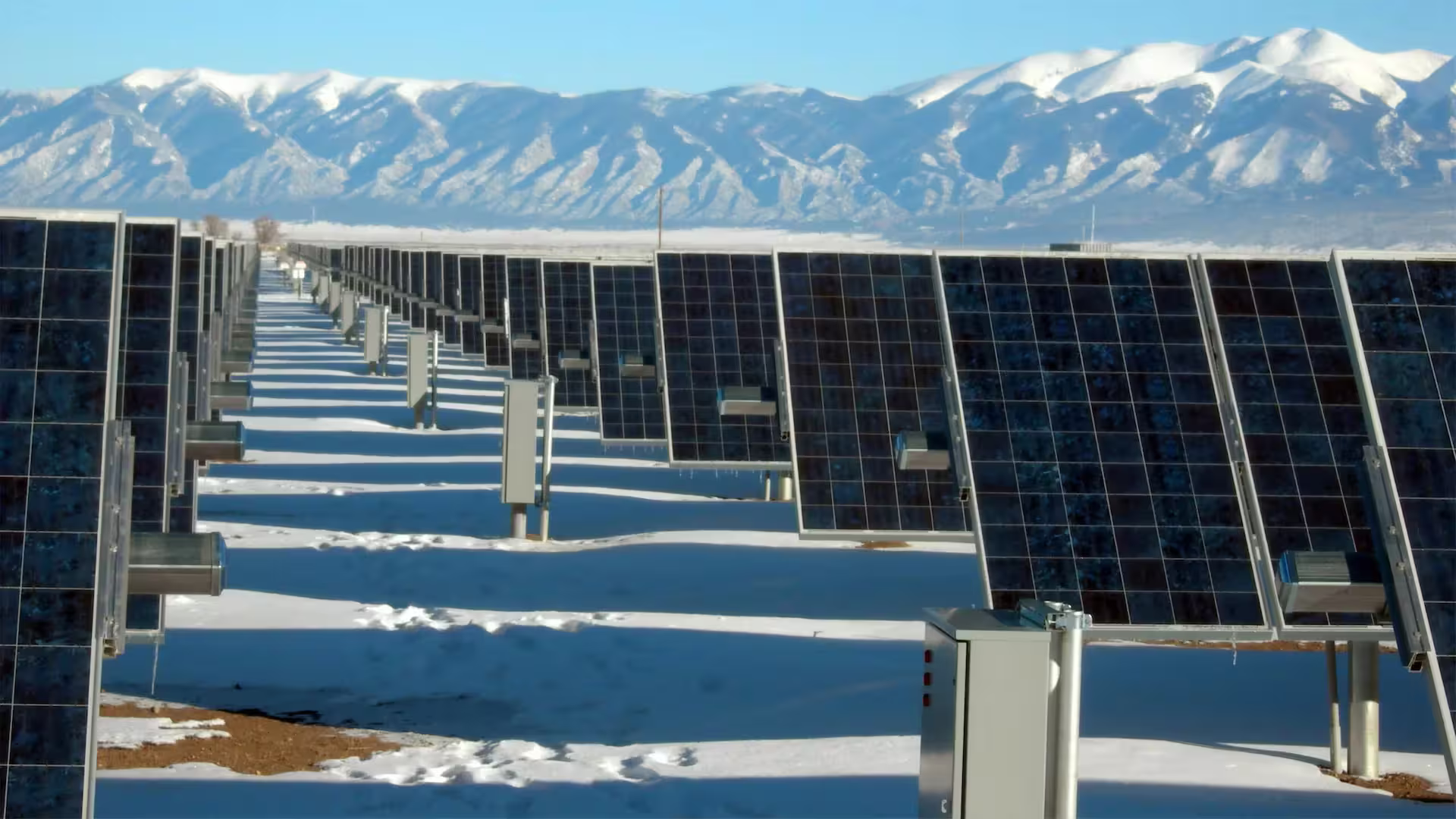 solar energy storage solar panels snow mountains