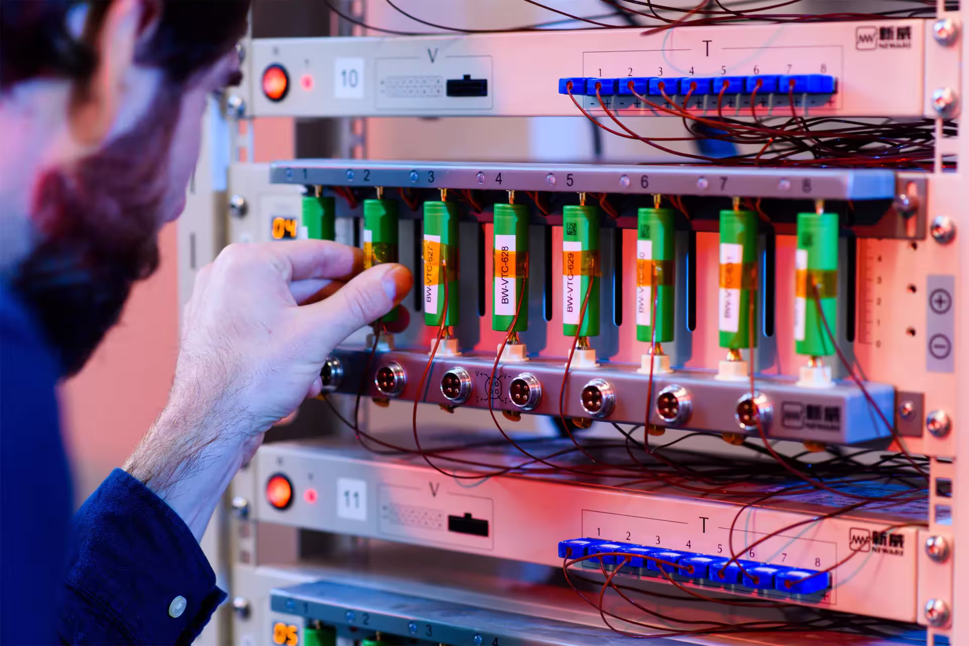 cell testing in the TWAICE battery research center