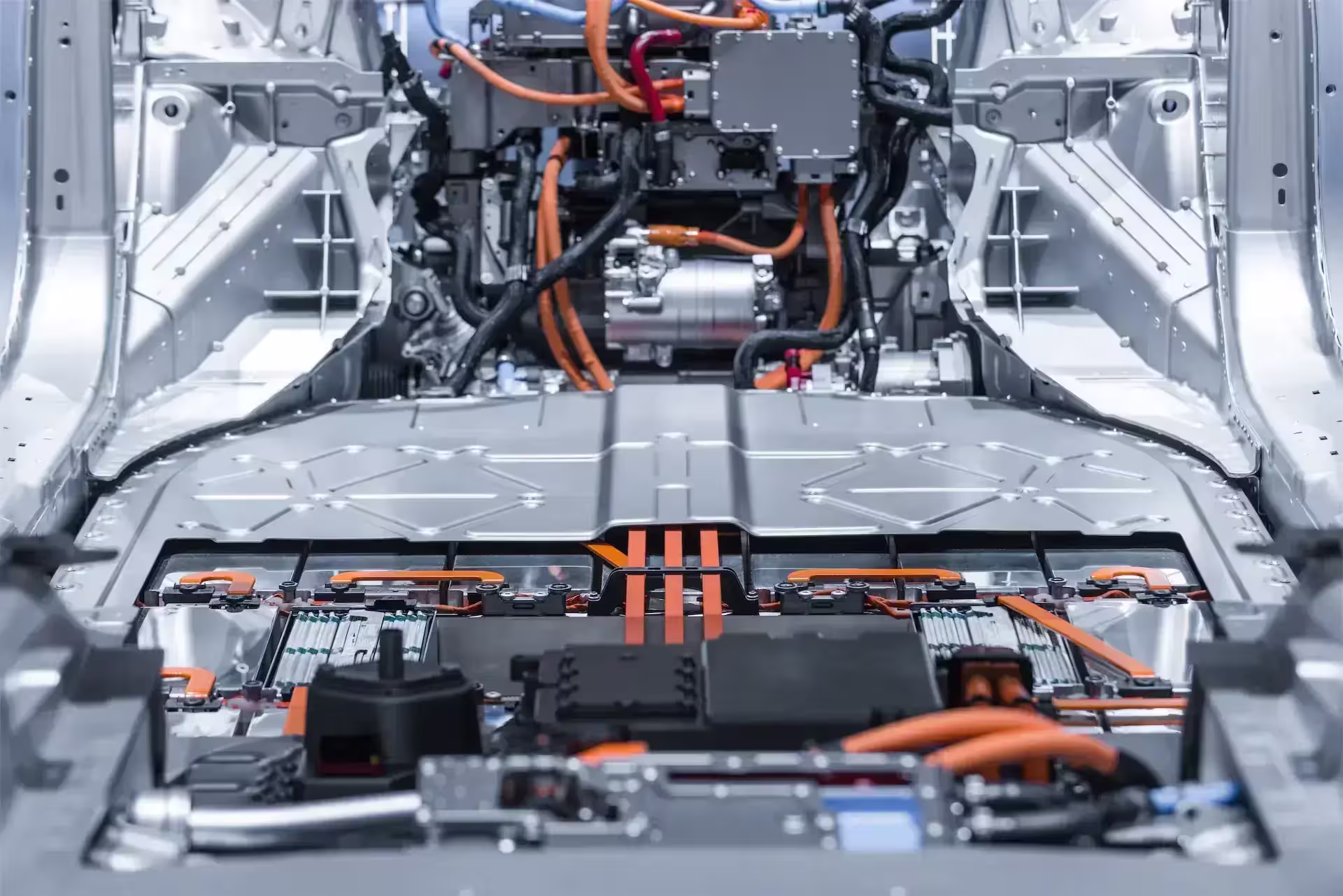 Automotive battery pack from inside
