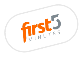 The first five minutes logo.