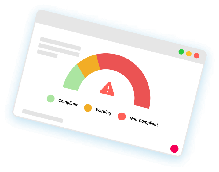 A screen with a pie chart on it.