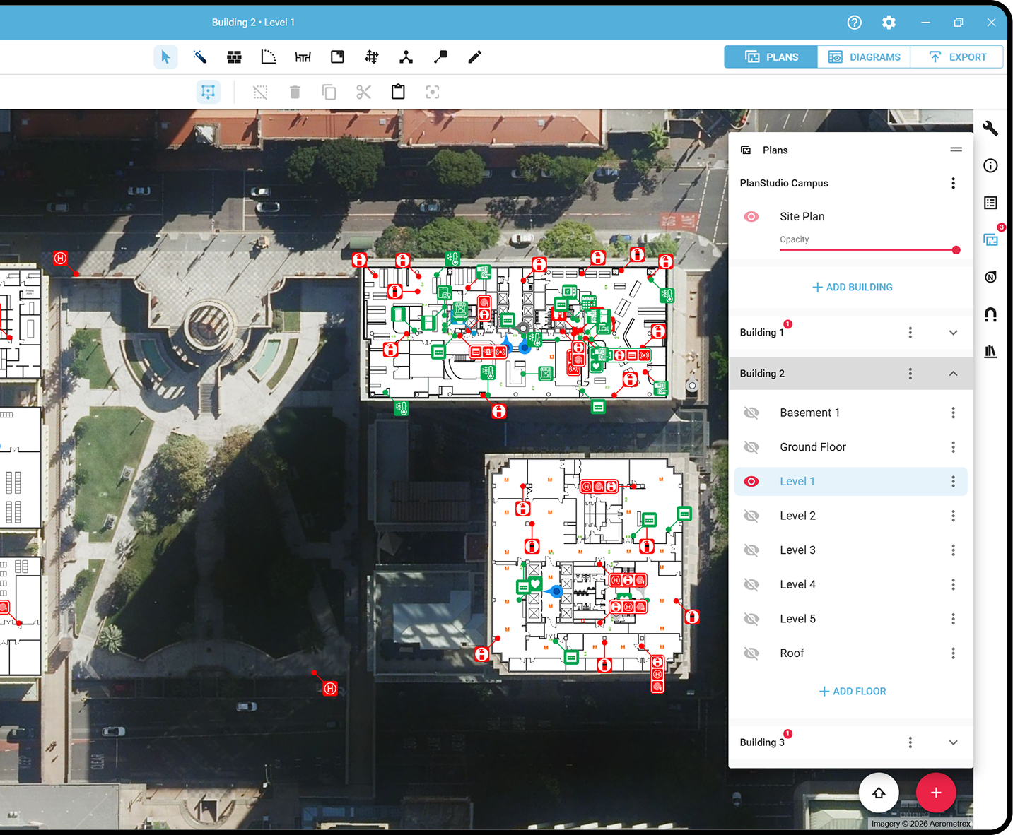 A screenshot of the PlanStudio interface.