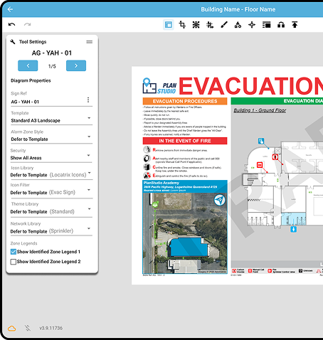 A screenshot of the PlanStudio interface.
