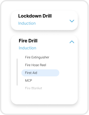 A screenshot with lockdown drill and fire drill buttons.