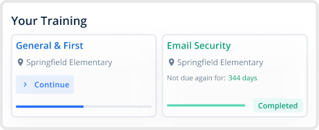 A screenshot of a computer screen showing the settings for a training program.