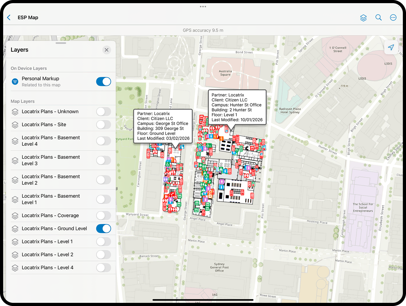 A screenshot of ESP interface.